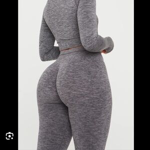 TALA scrunch bottom leggings in gray marl size s